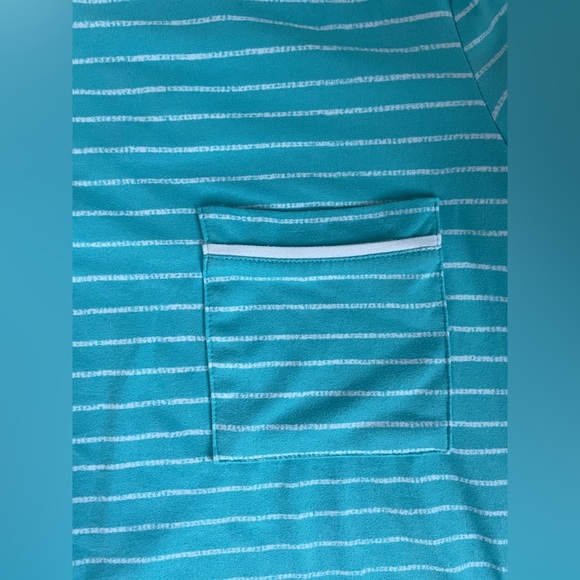 Cuddl Duds cotton blend short sleeve top / pants pajama set, striped; size L - Picture 3 of 9